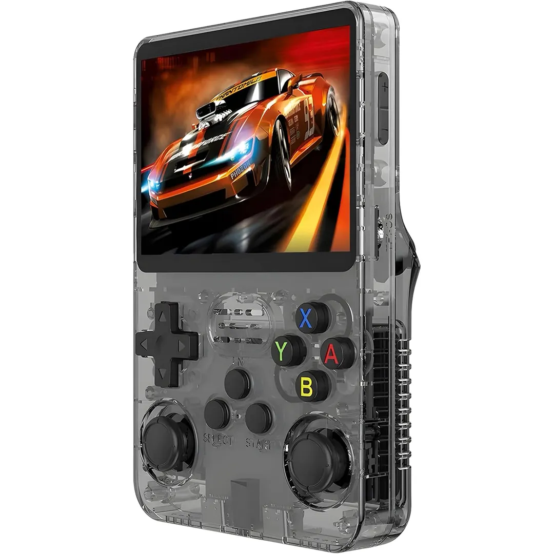 Sistema de Entretenimento Portátil Estação de Jogos Console Retro Design Ergonômico 640x480 Quad-Core 64GB (Preto)