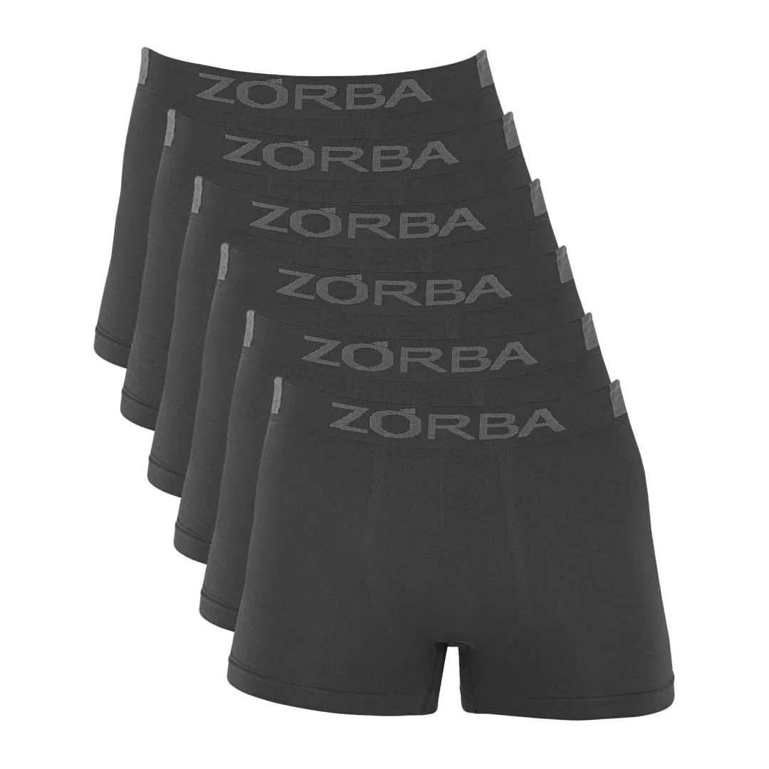 Kit 6 Cuecas Zorba Boxer Extreme Sport sem Costura Microfibra 836 Chumbo – GG