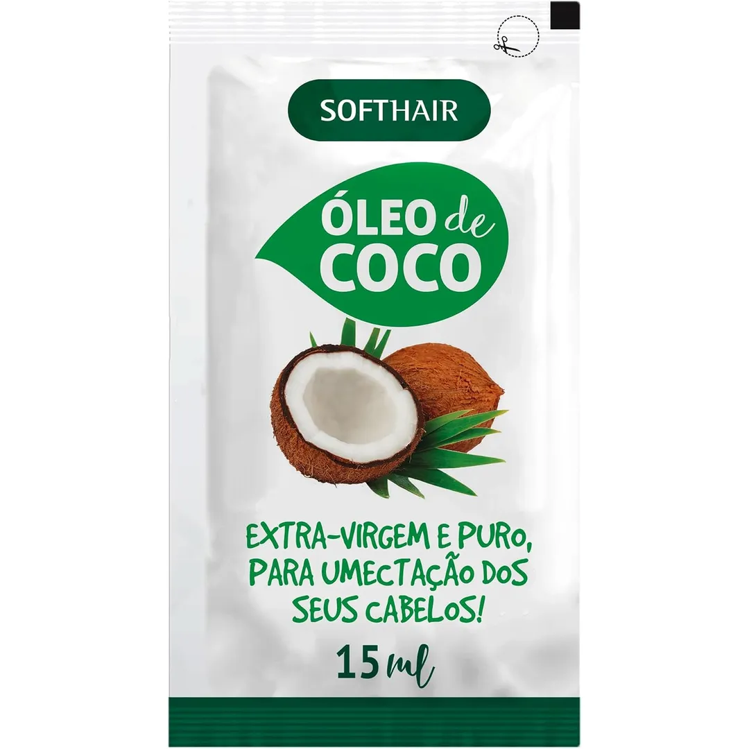 Óleo de Coco Extra Vigem (Sache) Softhair - 15ml, Soft Hair