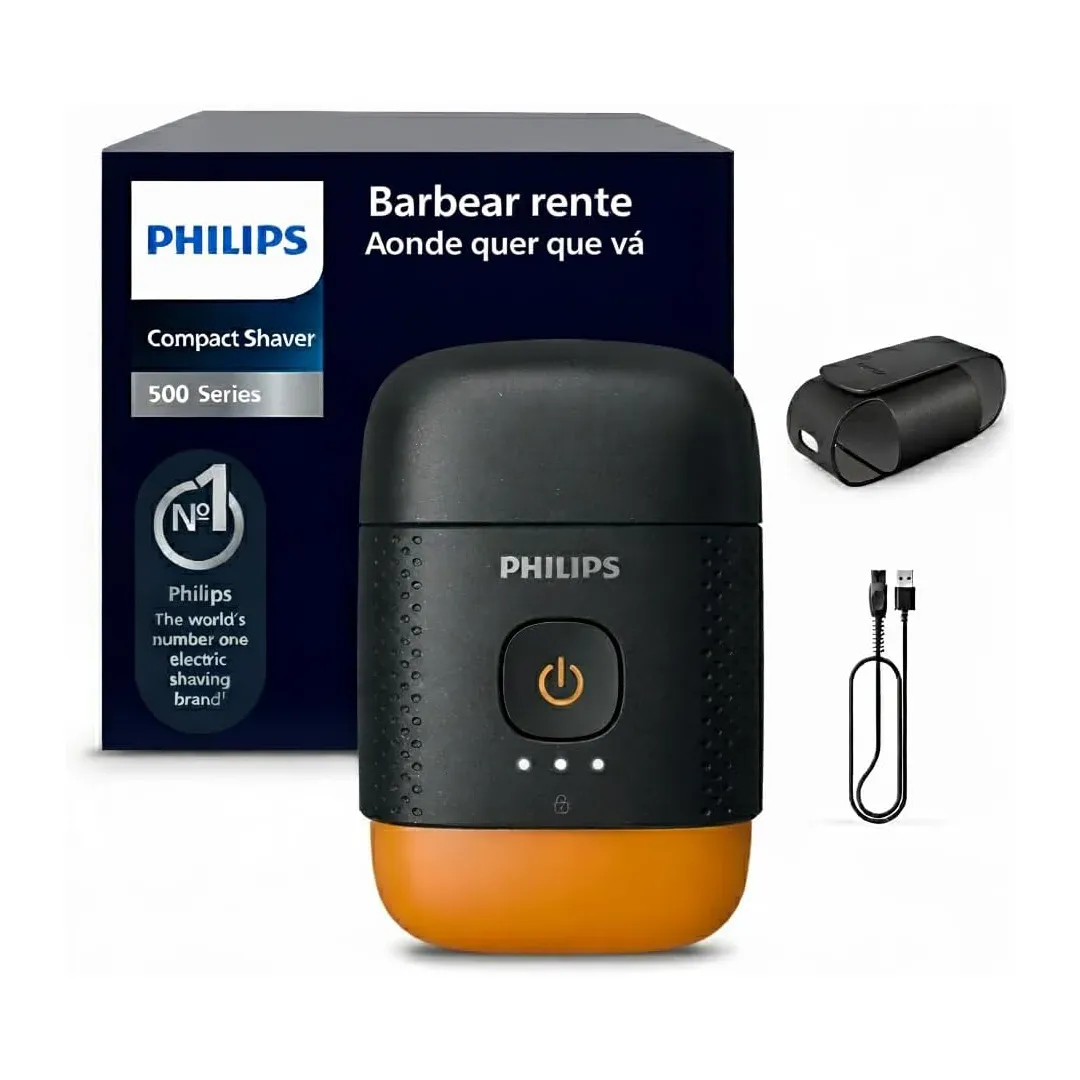 Philips Barbeador Elétrico Shaver Compacto com Lâminas SteelPrecision