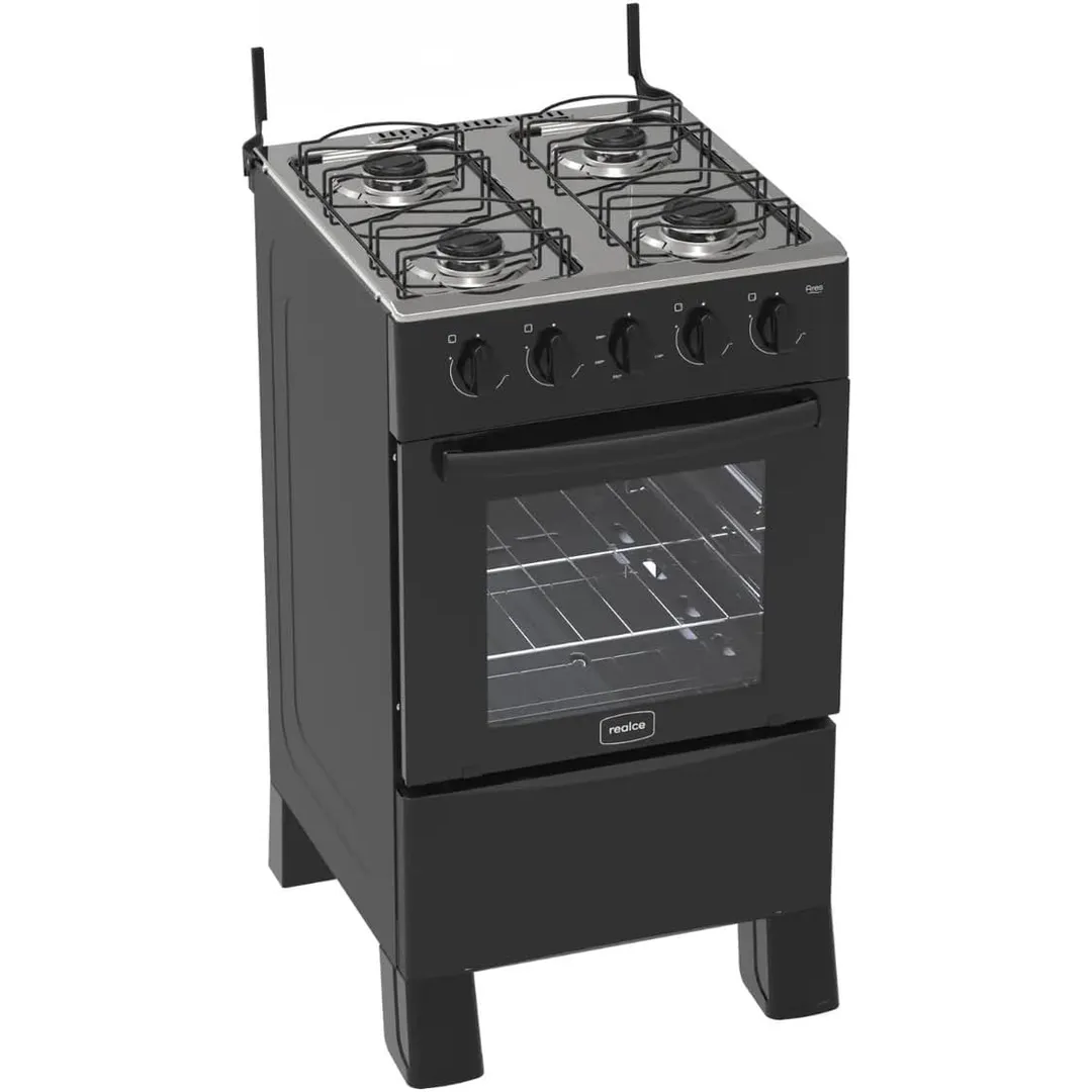 Fogão Realce Ares 4 Bocas Com Acendimento Manual - Bivolt - Preto