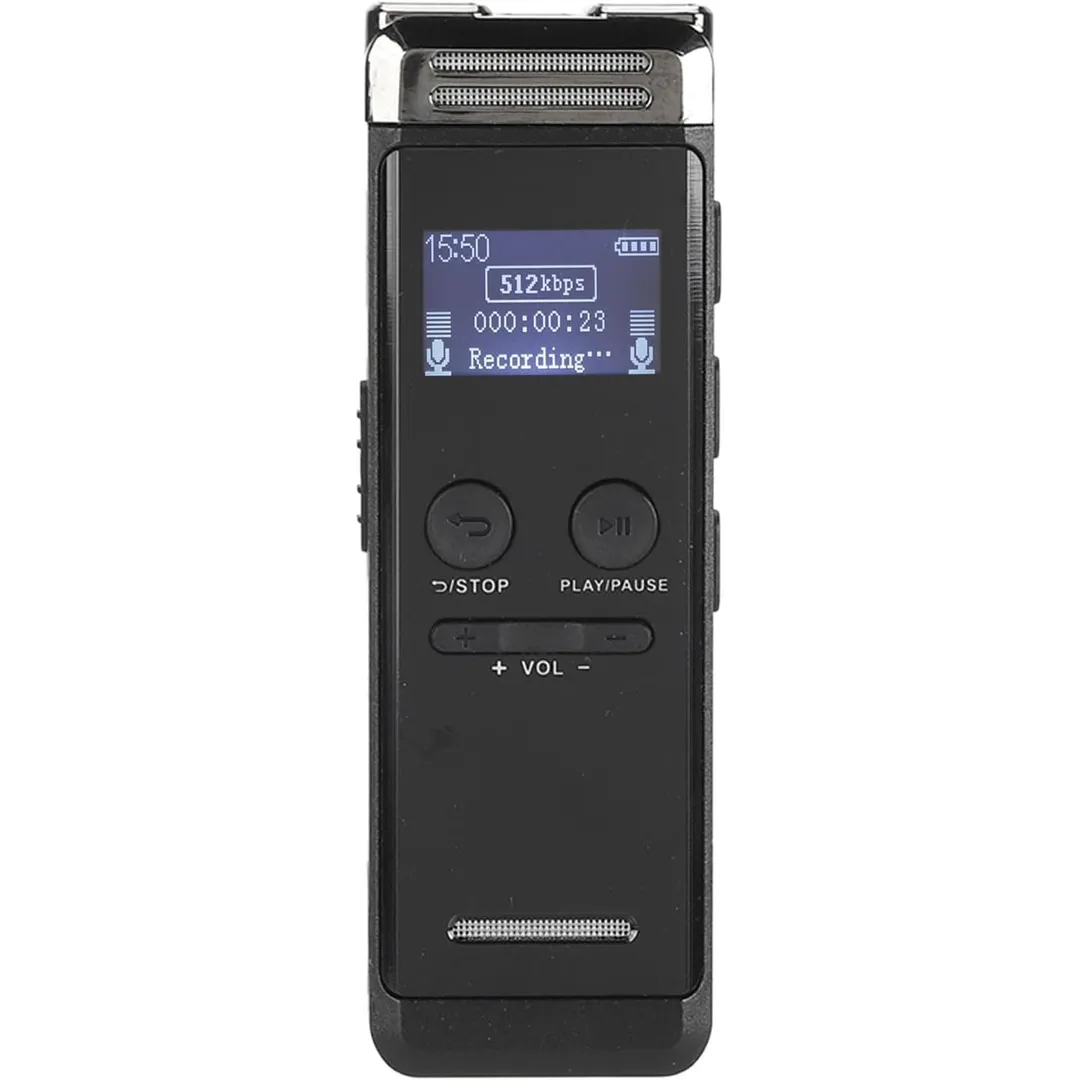 Gravador de Voz Digital 32GB Microfone Omnidirecional