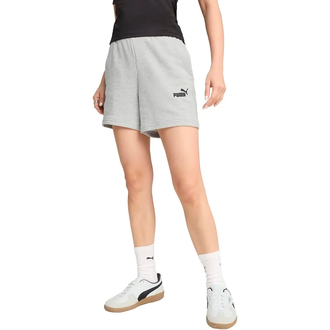 Shorts Puma Cintura Alta Essentials Small No. 1 Logo 5'' Feminino