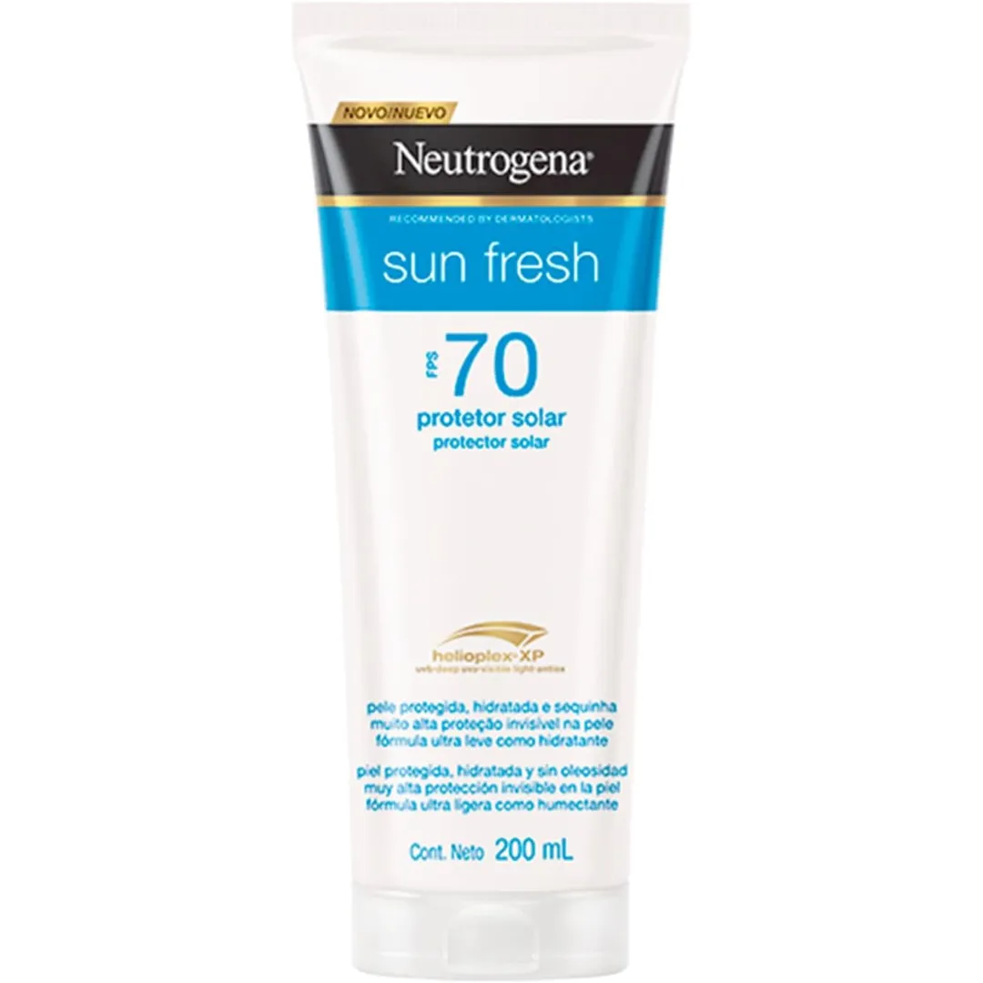 Protetor Solar Corporal em Loção Neutrogena Sun Fresh, FPS 70, 200ml